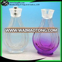 100ml vase shaped transparent/purple perfume empty glass bottles