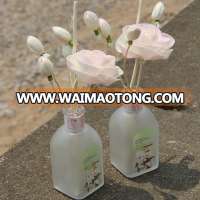 Wholesale natural aroma flower reed diffuser nature scents frosted glass bottle